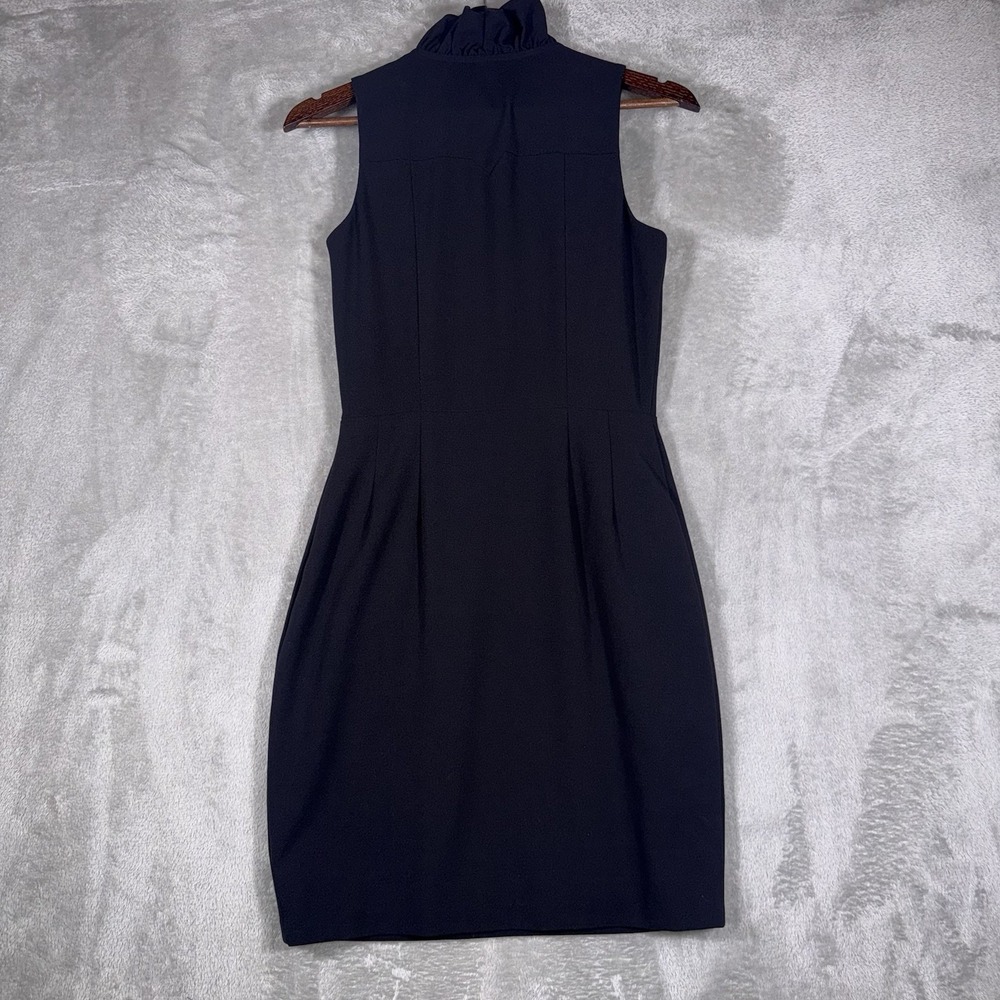 Andrew Marc Ruffle Sleeveless Dress XS Collar Black Classic Little‎ Black Dress - Picture 8 of 12